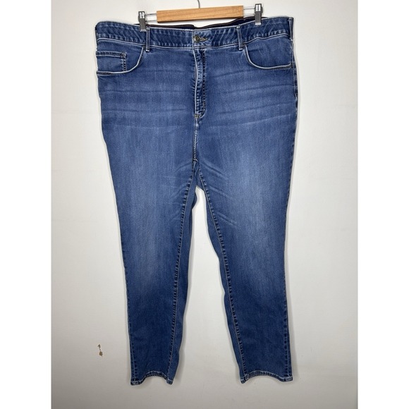 Eddie Bauer Denim - Eddie Bauer Jeans Women's Slightly Curvy Slim Straight High Rise Size 24W